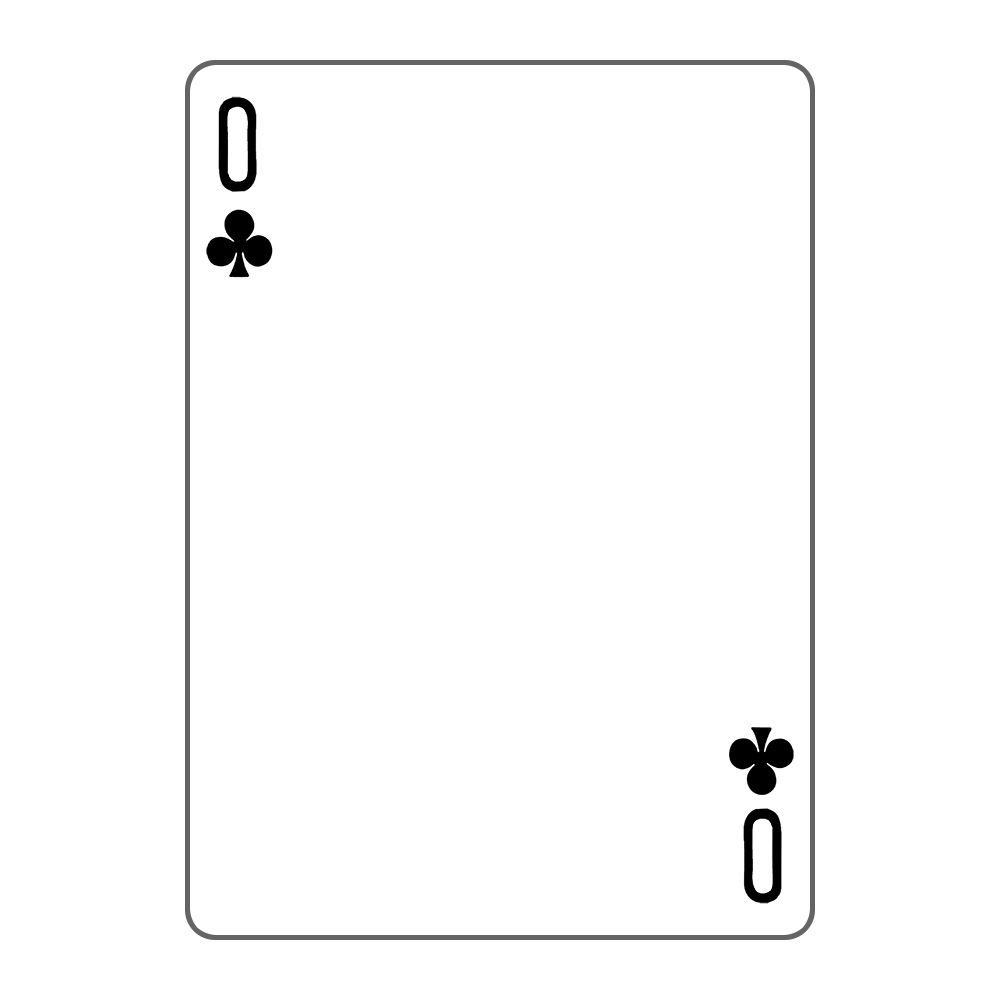 Gaff Cards 0 of Club - PRINT ON MAGIC