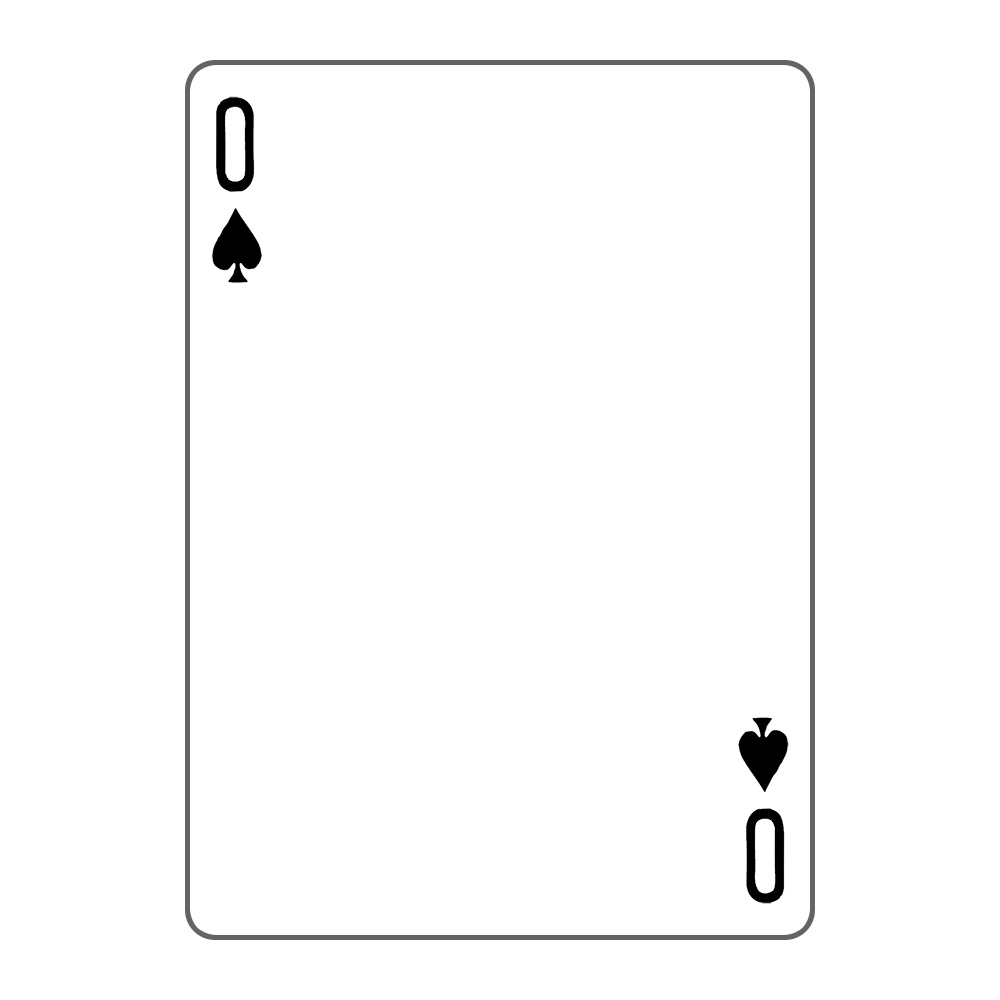 Gaff Cards 0 of Spade - PRINT ON MAGIC